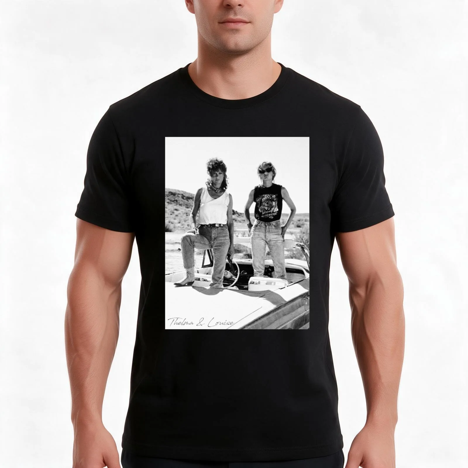 Thelma And Louise T-Shirt Summer Casual Cotton Tee Oversized Streetwear Tops Vintage Graphic Print Loose Fit Short Sleeve