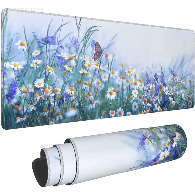 Podkładka pod mysz Butterfly Sunflower Gamer XL Home Niestandardowa podkładka pod mysz HD XXL Maty na biurko Miękki dywan biurowy Podkładka pod mysz do laptopa