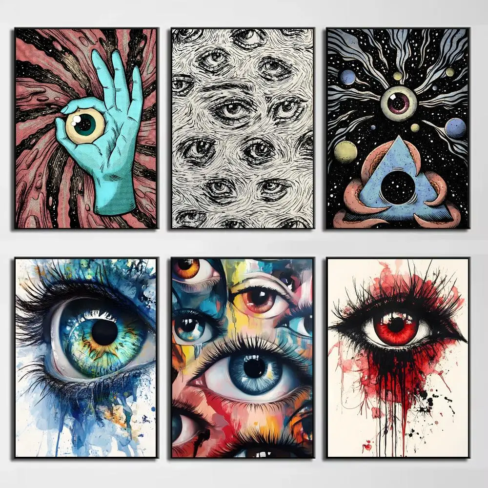 Surreal Eyeball Art E-Eyeball Art Poster Wall Decor for Young Collectors, Indoor and Outdoor Decor