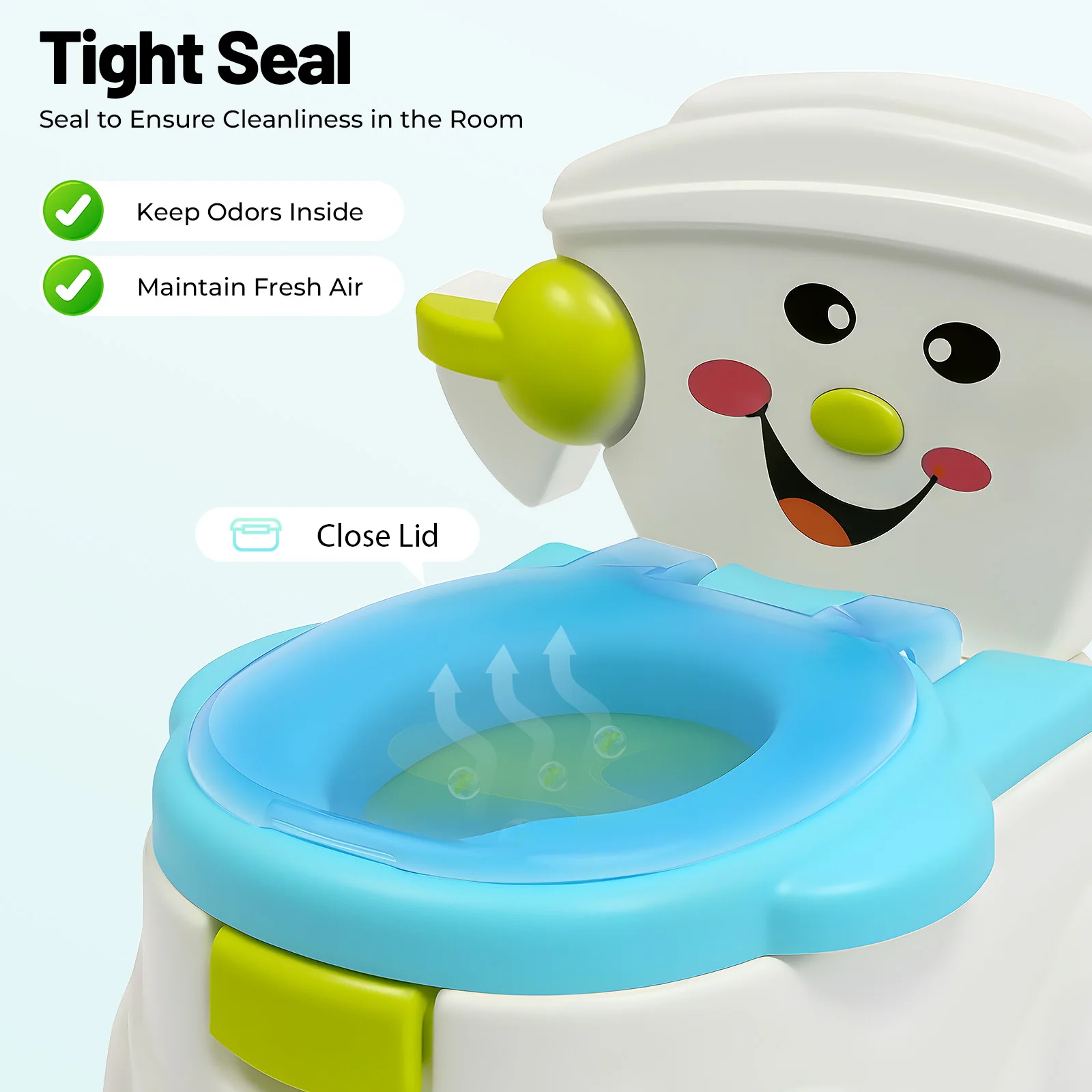 Tragbare Toilette für Kinder, tragbare Toilette, blau/rosa, tragbare Toilette, Töpfchentraining, Toilette für Mädchen und Jungen, Töpfchenstuhl, Toilettensitz – Detail 3
