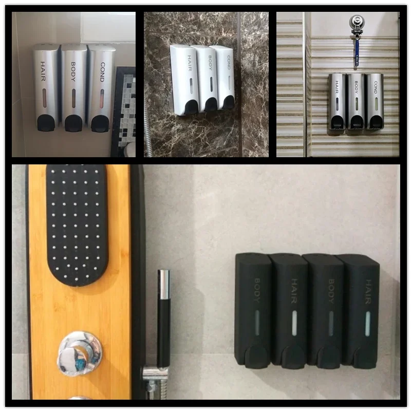 Одинарный/двойной/тройный дозатор мыла 350 мл, настенный дозатор для душа, ванны, шампуня, контейнер для жидкого мыла, аксессуары для ванной комнаты