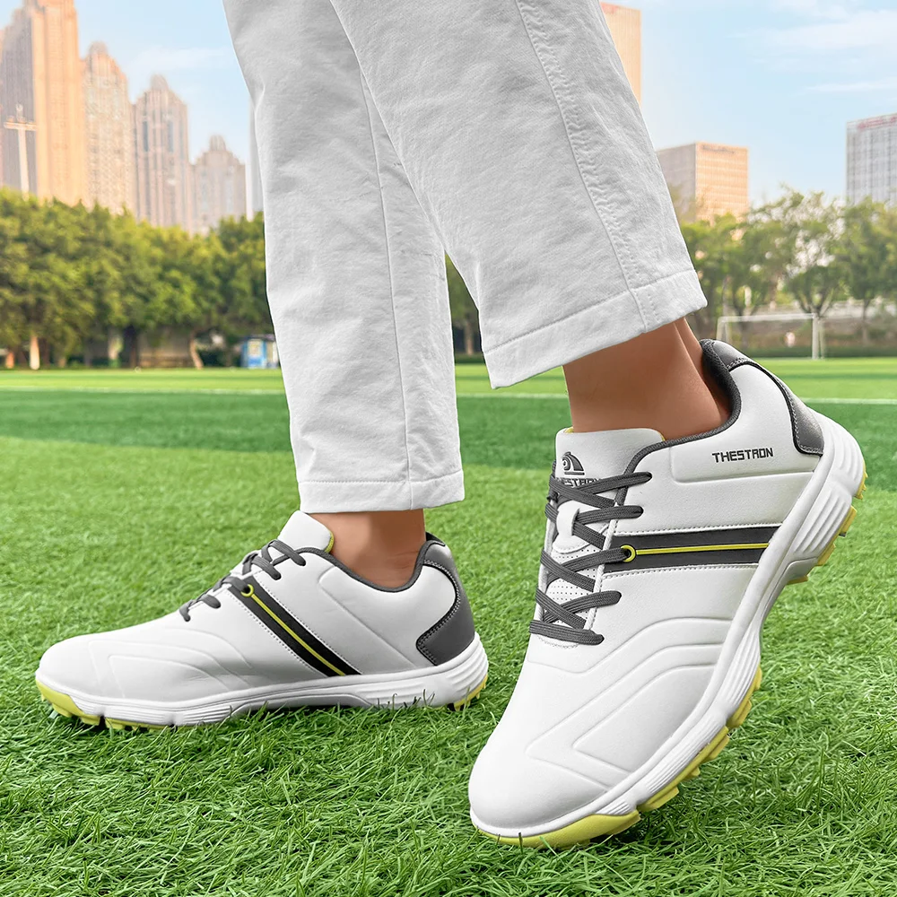 2024 New Men's Golf Shoes, High-quality Anti Slip and Comfortable Golf Sports Shoes, Men's Outdoor Grass Training Walking Shoes