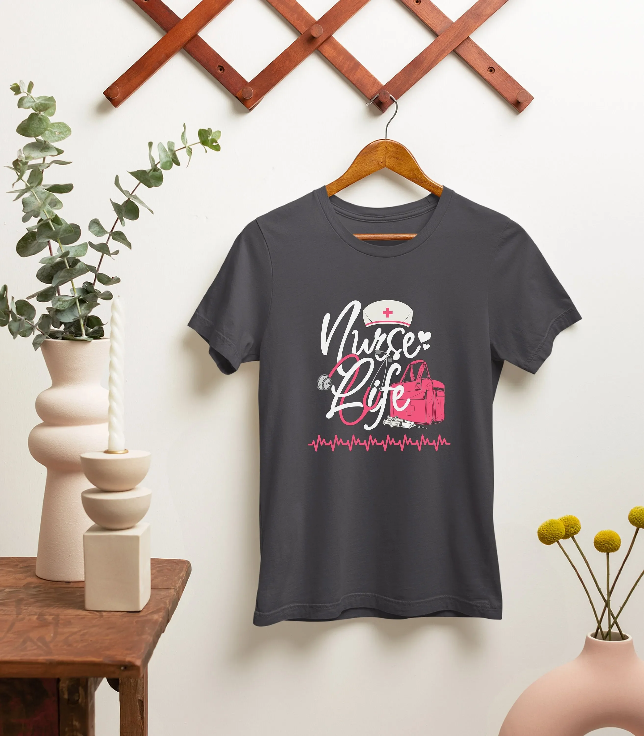 T-shirt Nurse Life, élégant et confortable, pour les héros de la santé, RN Pride, cadeau d'appréciation pour l'école d'infirmières