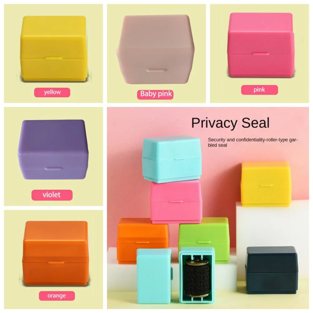 ABS Privacy Smear Confidentiality Stamp Privacy Stamp Theft Protection Roller Privacy Seal Security Colorful