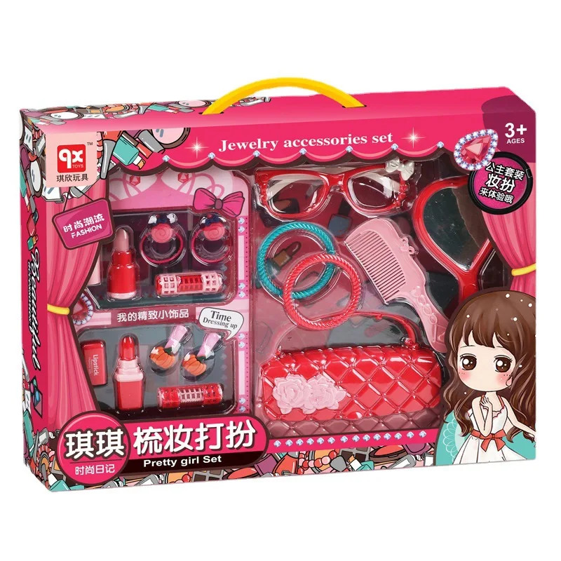 1Set Girls Simulation Home Decoration Toy Set Children's Grooming Home Decoration Toys Comb Mirror Accessories Toy Gift For Kid