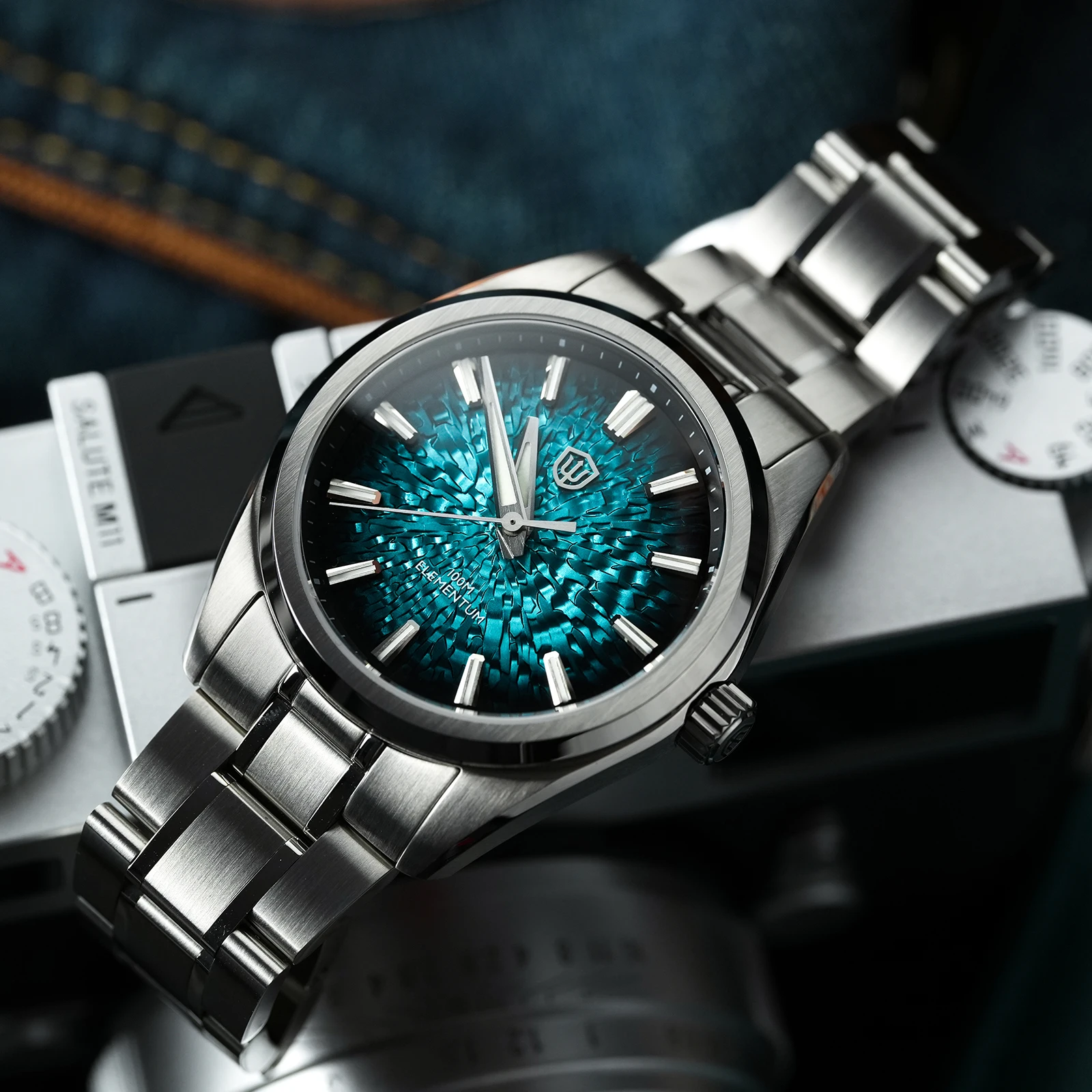Watchdives WD0003C 38mm Men Watch VH31 Sweep Seconds Quartz Movement Sapphire Ice Crack Dial Luminous 10Bar Waterproof Watches view 4