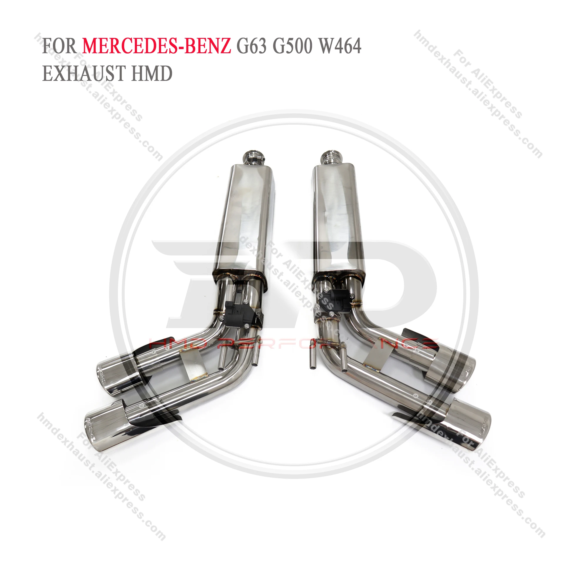 HMD Stainless Steel Exhaust System is Suitable for Benz G500 G350 G63 G65 G Class W464 Modification Electronic  With valve tips