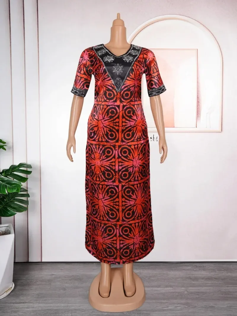 

2025 African Dresses for Women Traditional Africa Clothing Dashiki Ankara Outfits Gown Abayas Robe Muslim Kaftan Maxi Long Dress