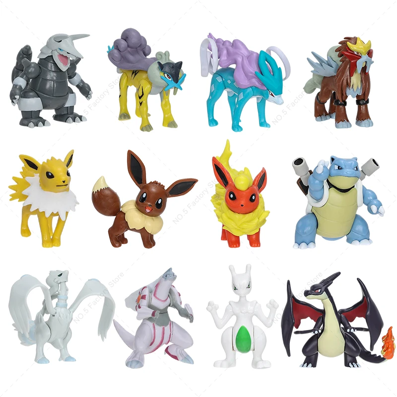 

Pokemon Action Figures Mini Mega Charizard Y Kyogre Mewtwo Aggron Raikou Suicune Entei PVC Model Toy Birthday Gift For Kids