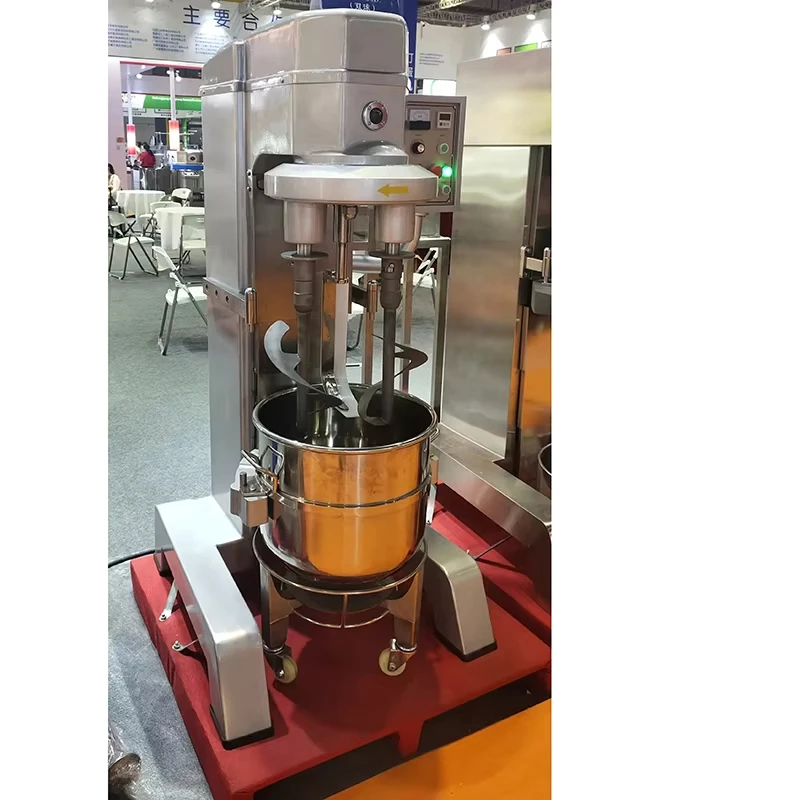 New 60L-200L Infinitely Variable Portable Planetary Mixer with 304 Stainless Steel for Cake Cookie Production High Productivity