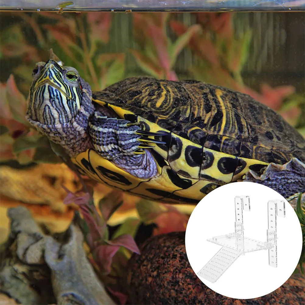 

Clear Acrylic Hanging Turtle Basking Platform Turtle Terrace Tortoise Habitat Tank Accessories Household Basking Platform