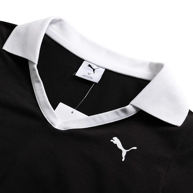 Puma Puma Camiseta curta feminina GRÁFICA PUMA PT SS Polo W-Preta 63312101