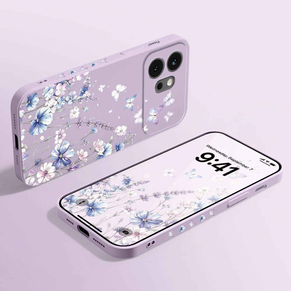 Funda de Teléfono Lily Butterfly para Huawei Honor 600 400 300 200 100 90 Pro Lite Smart Magic 8 7 4, Funda de Silicona Suave