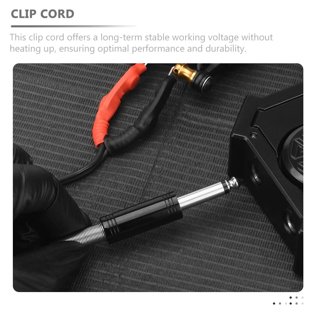

Silicone Tattoo Hook Line Dual-Core High Flexibility Bendable Stable Clip Cord for Tattoo Machine Supply Clip Cord