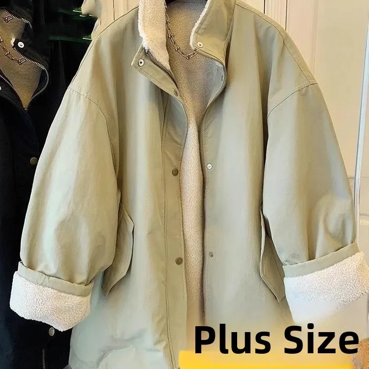 メンズ ミッドレングス 軽量 コットン ジャケット スタンドカラー 断熱性 暖かい綿入りコート ルーズフィット レギュラー 薄手