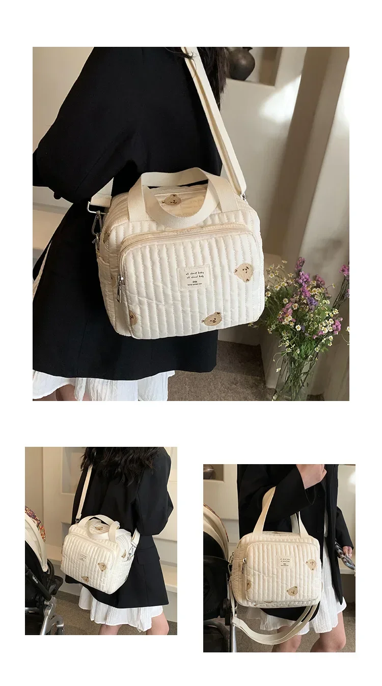 Korea Ins Diaper Bag Baby Milk Bottle Insulation Bags Mummy Storage Bag For Baby Stuff Collection Stroller Accessories Baby Care