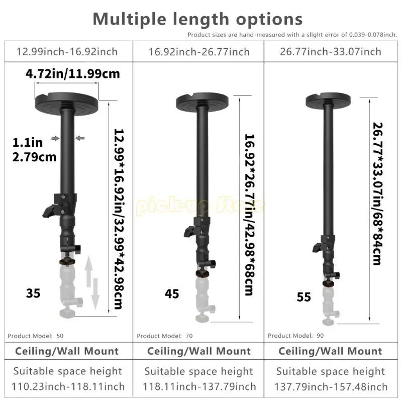 조정 가능한 프로젝터 벽걸이 360 ° 180도 회전 가능 ° 안전한 부하 5KG를 가진 기울기 천장 걸이 홀더 프로젝터 벽 브래킷