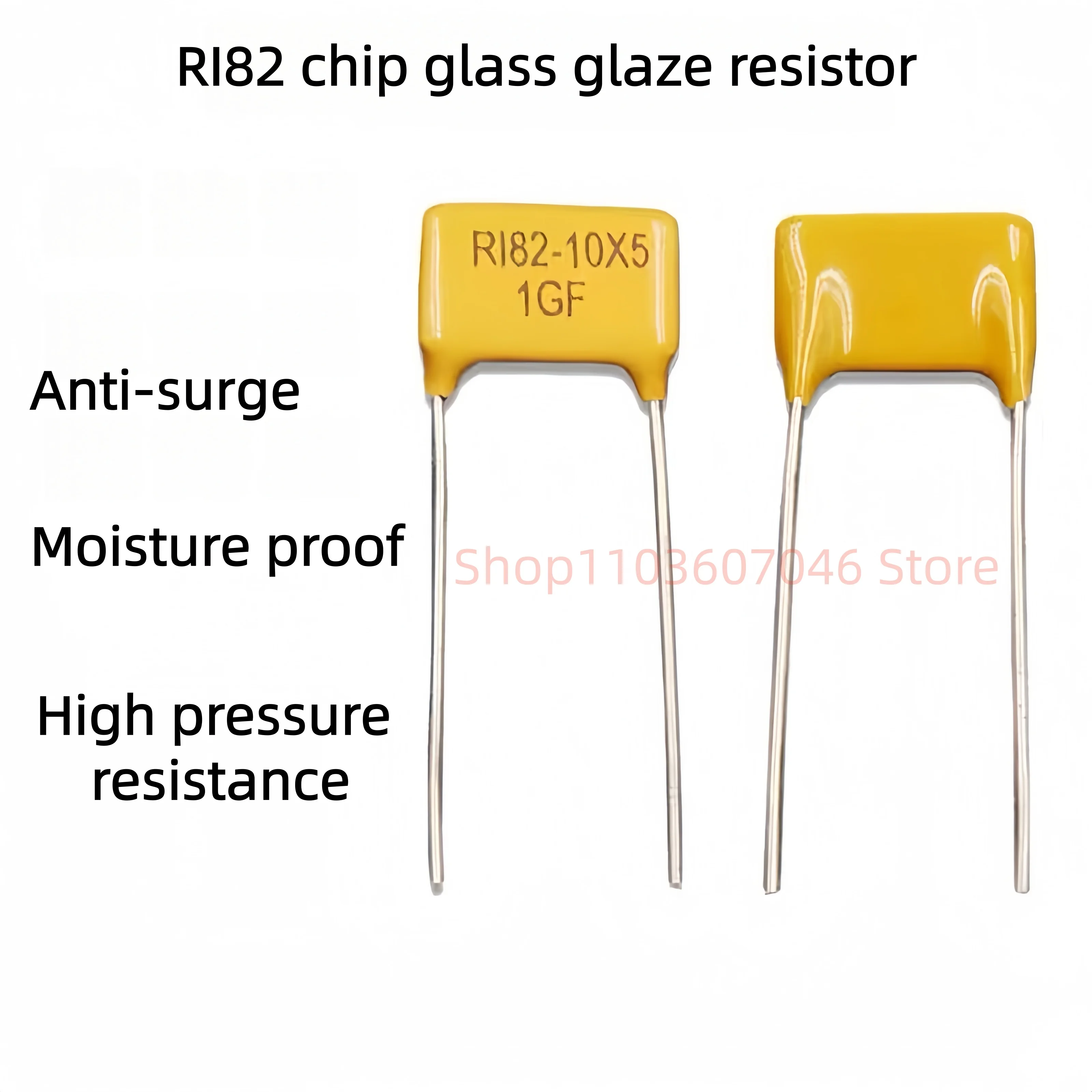 5 шт. RI82 толстопленочный лист 10G металлическая стеклянная глазурь 100MF150M10M20M300M1G прецизионный резистор высокого напряжения