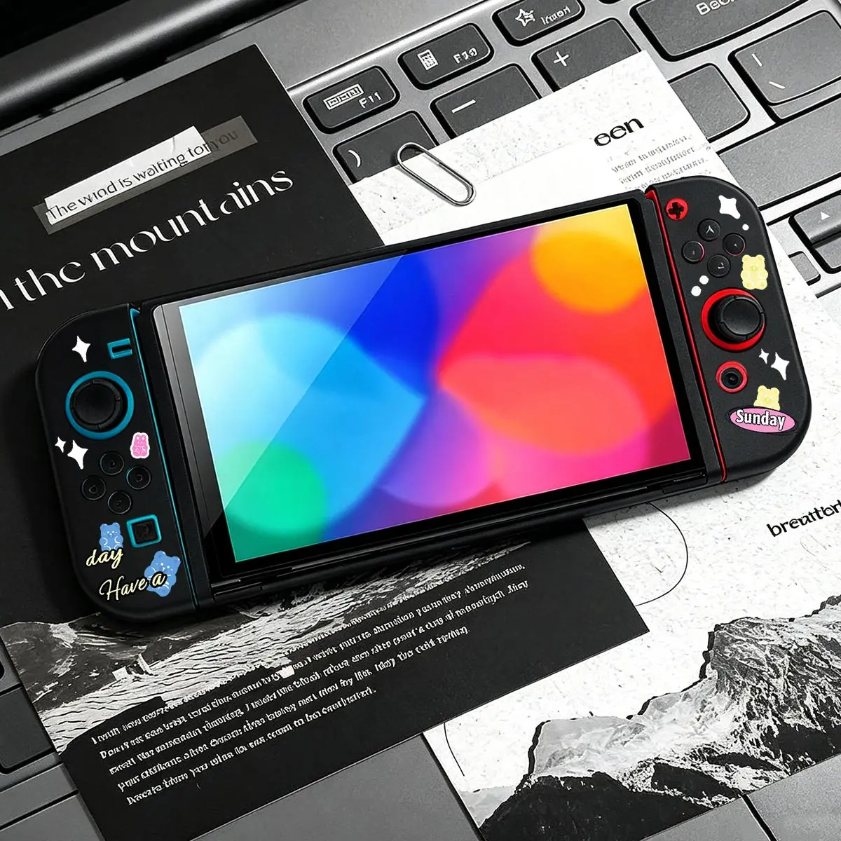 Anti-Falling Soft Shell Cover TPU Split Protective Case Anti-Scratch Shell Protector for Nintendo Switch NS Game Console