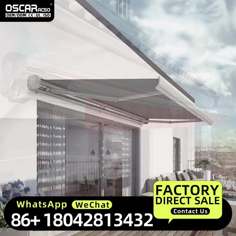 Automatic Electric  Motorized Patio Canopy Sun Shade Shelter Smart Adjustable Outdoor Garden Deck Backyard Balcony Commercial Us
