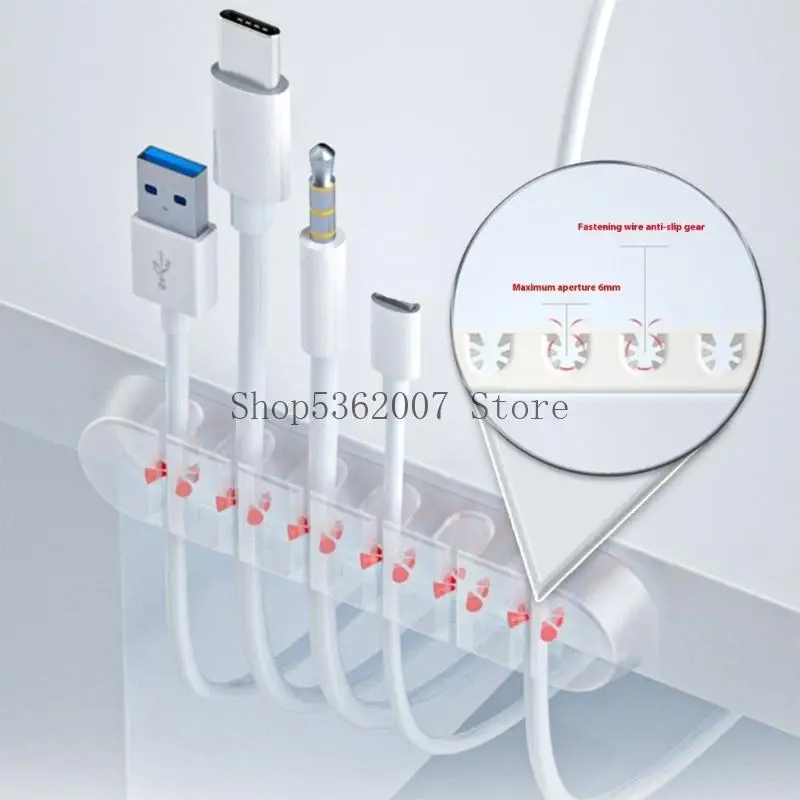 4 Pack Cable Management Organizers Quick Access Cord Organizers Cable Holder Plastic Texture Perfect for Neat Workspaces 40JB