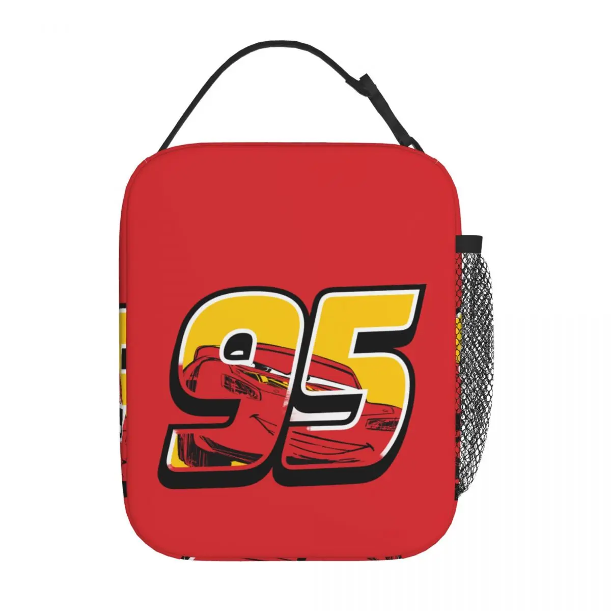 Lightning McQueen Go 95 borse per il pranzo isolate borsa termica auto riutilizzabili grande Lunch Box Tote uomo donna College Travel