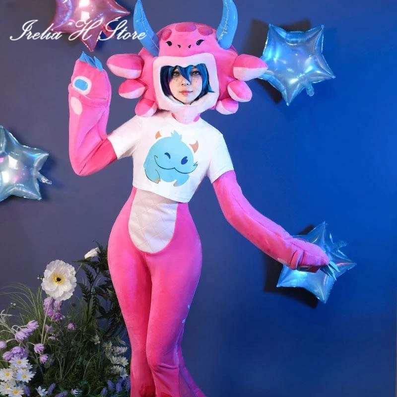 Pre sale Irelia H Neeko LOL Cosplays Cosplay Costume Game the Curious Chameleon Neeko Pink Suit Halloween Costumes Women