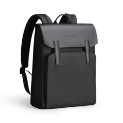 MARK RYDEN-sac à dos classique en cuir noir pour hommes, sacoche d'affaires étanche pour ordinateur portable 15.6 pouces, pour l'école