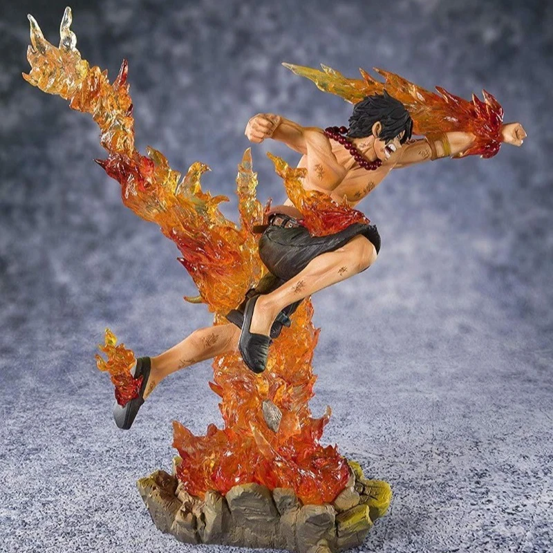 New One Piece Luffy Ace Boy Cartoon Anime Peripheral Character Doll Fire Fist Figure Model Tabletop Ornament Toy Birthday Gift