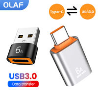 Olaf 6A USB 3.0 To Type C Adapter OTG Type C Male To USB Female Converter For Laptop Xiaomi Samsung USBC Adaptador usb a tipo c