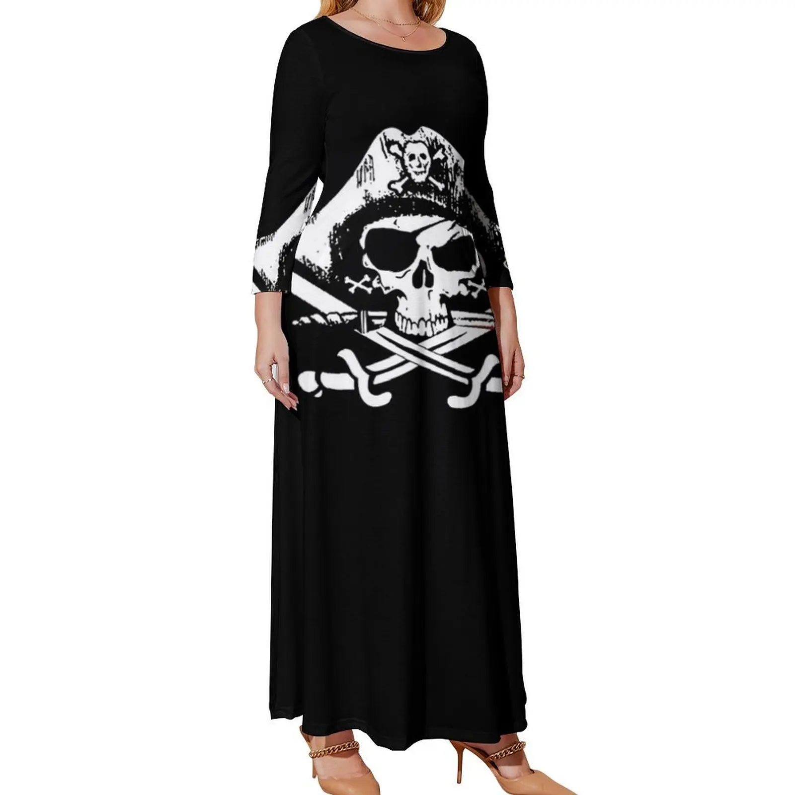 

Pirate Flag - Pirates Long Sleeved Dress Women's dress Dresses women long dresses purple dress