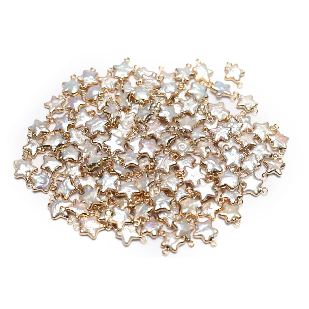 

16x12mm Gold Plated Star Connector - Essential DIY Jewelry Finding for Bracelet Necklace Making, Multi-Use Spacer Link