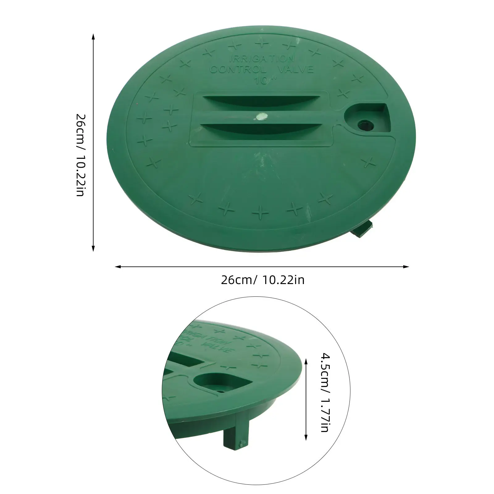 2Pcs Round Plastic Irrigation Valve Box Cover 10 Inch Heavy Duty Weatherproof Lid for Sprinkler System Outdoor Garden Yard Water