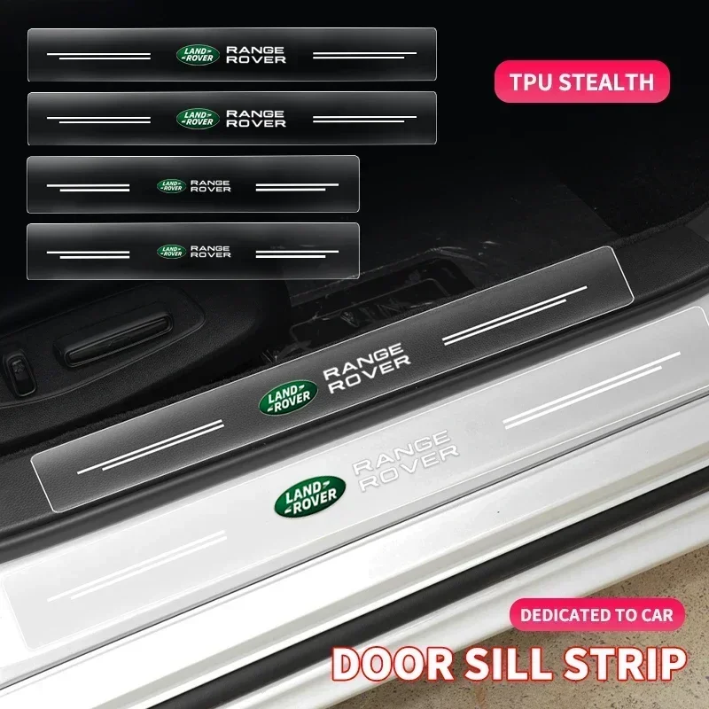 

4 шт., прозрачные наклейки на порог автомобиля для Land Rover Discovery 2 3 4 Range Rover Freelander SV SVR Velar Evoque