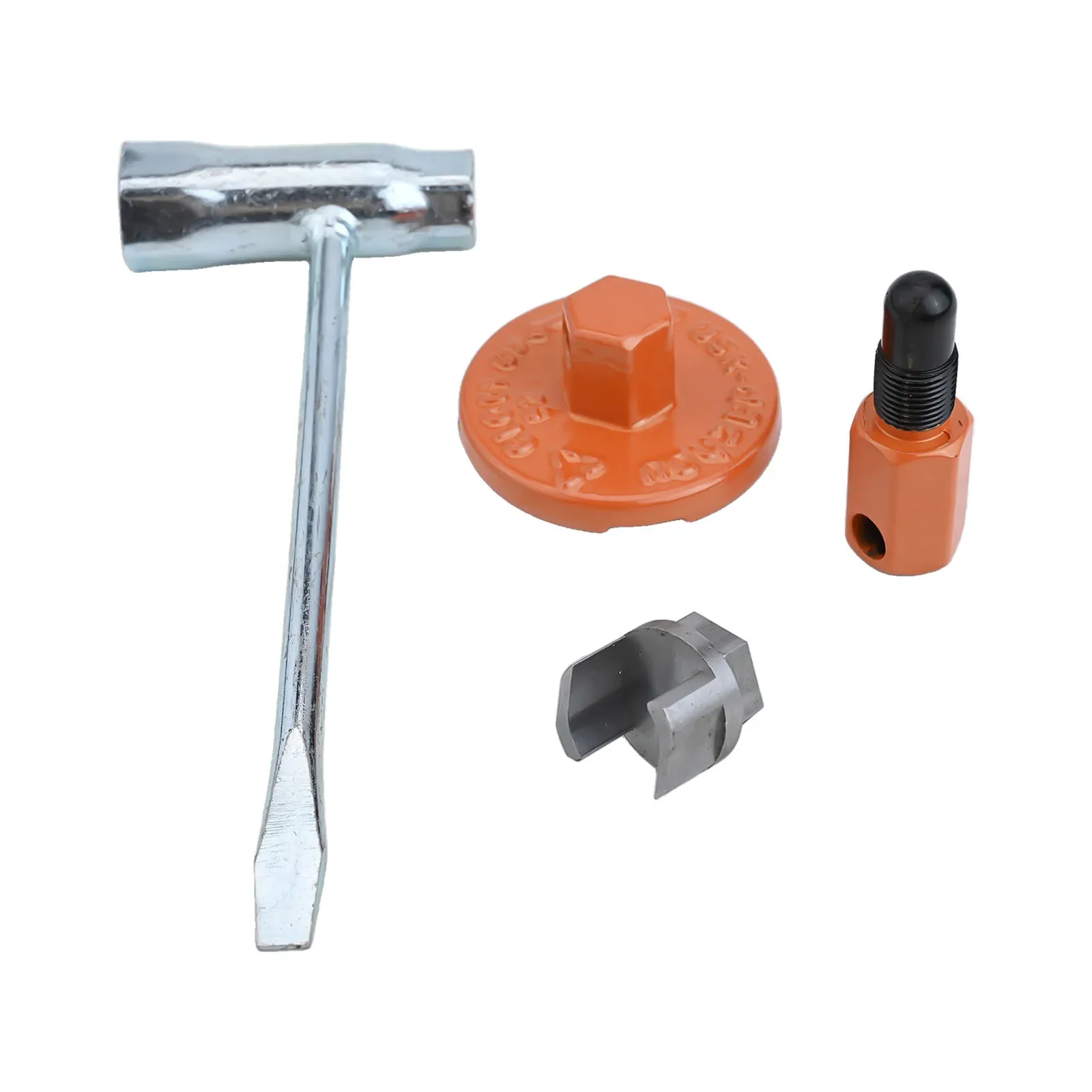Chainsaw Wrench Tool Orange And Silver Clutch Flywheel Removal Tool Versatile Compatibility Easy To Use Efficient Removal