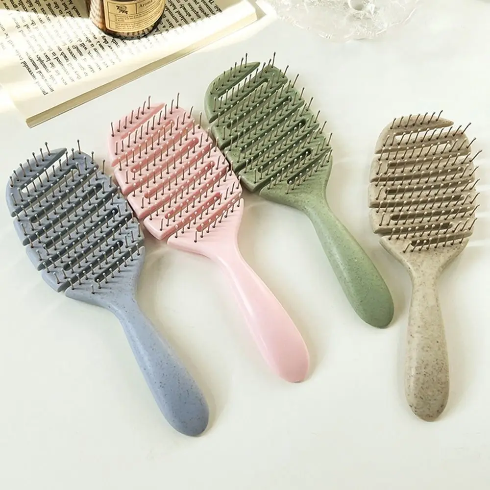 Scalp Massage Degradable Vented Hair Brush Dual-use Straight Hair Scalp Massage Comb Hair Styling ABS Hollow Out Comb