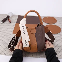 Retro Creative Color Blo Buet Bag DIY Handwoven Handbag Material High Quali oulder Crossbody Bag Soft PU Magnetic Bule