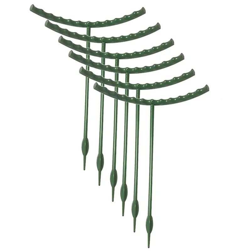 ABMR-10 Pack Plant Support Plant Stakes, Plastic Half Round Plant Support Ring Plastic Plant Cage Holder Flower Pot Climbing Dur