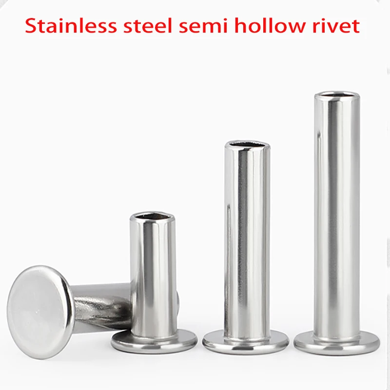 

M4.5 M5 M6 M8 GB875 304 stainless steel flat head half hollow half pipe handle rivet