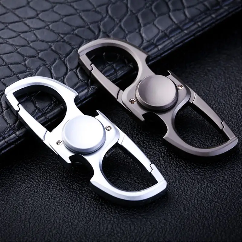 Hand Spinner  Fingertip Gyro Keychain Creative Gifts Anti-Anxiety Toys Stainless Steel Car Key Waist Pendant Ring Bottle Opener