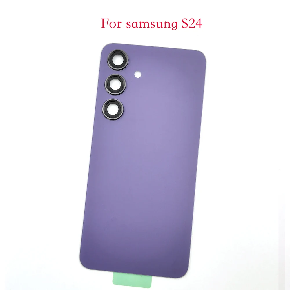 For Samsung Galaxy S24 Glass Battery Cover Hard Back Door S24 5G Rear Lid Case Housing  With Camera Lens Adhesive