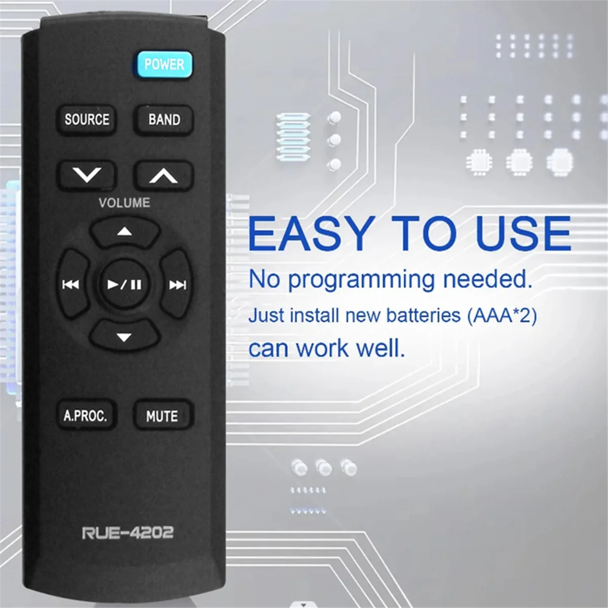 Nuovo!! RUE-4202 Sostituisci il telecomando per Alpine Car Stereo CDE-HD137BT CDE-HD138BT CDE-HD148BT CDE-164BT CDE141 UTE93DAB CDE-190R