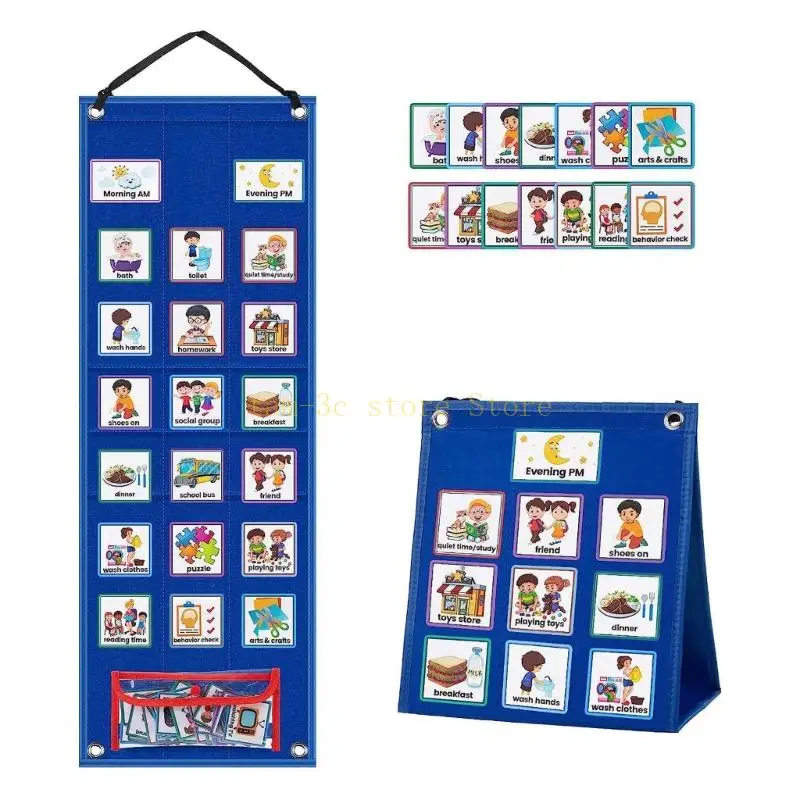 Children Daily Routine Chart with 70 Cards Visual Schedule Chart for Kids Toddler Autism Preschool Homeschool Activities