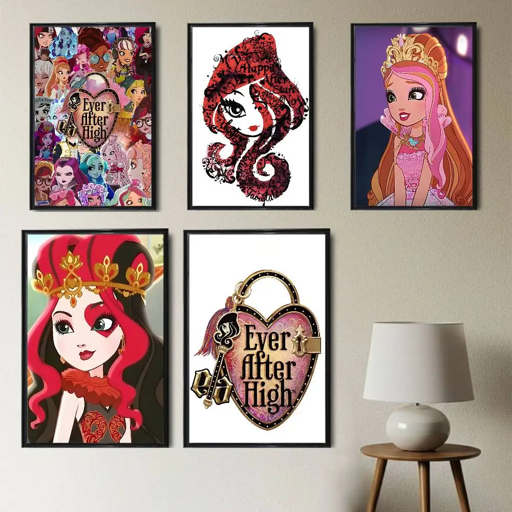 Póster de Raven Queen EAH Ever After High, arte de pared moderno para decoración de café, oficina, bar, el mejor regalo, pegatina impresa en papel PP