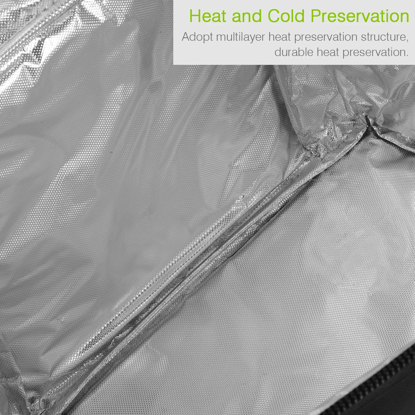 

Lunch Bag Black Zipper Insulated Delivery Portable Meal Large Capacity Thermal Grocery Reusable Insulated Lunch Bag Bags