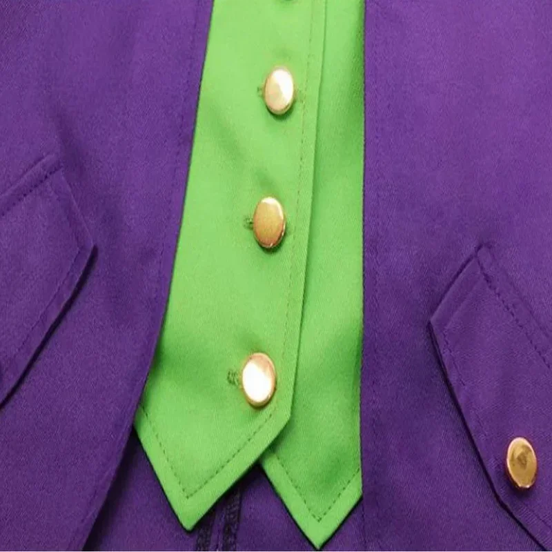 

HN8 Movie Super Villain Costume Disguise Joker Cosplay Fantasy Tuxedo Jacket Vest Suit Adult Children Men Cosplay Roleplay F)4Dc