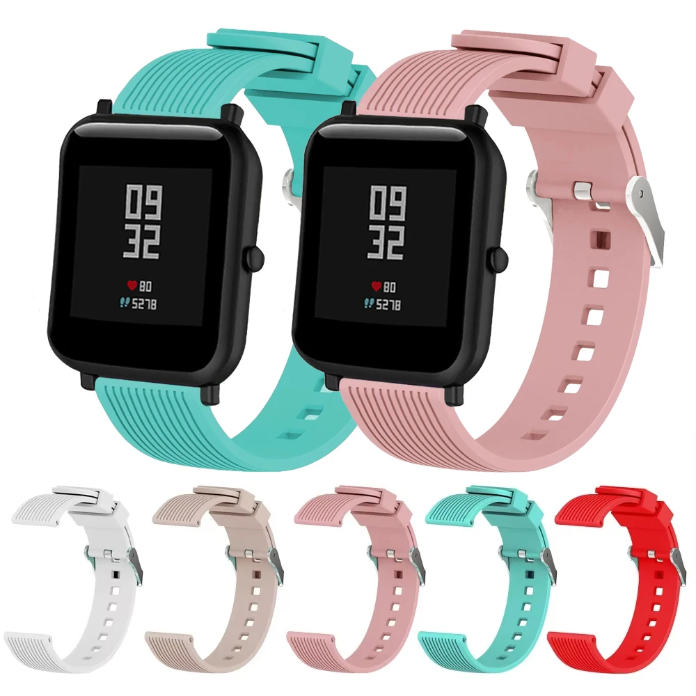 Xiaomi huami時計ストラップ,Amazfit Bip lite,s,u pro,gts 2 mini,2e,gtr,42mm,20mm