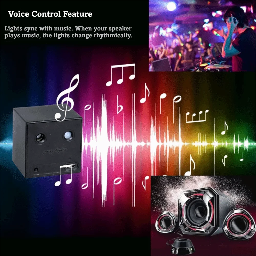 

Rechargeable Battery Laser Projector Lamp Stroboscopic Mini Size Stage Atmosphere Light Colorful 32 Patterns Disco DJ Light
