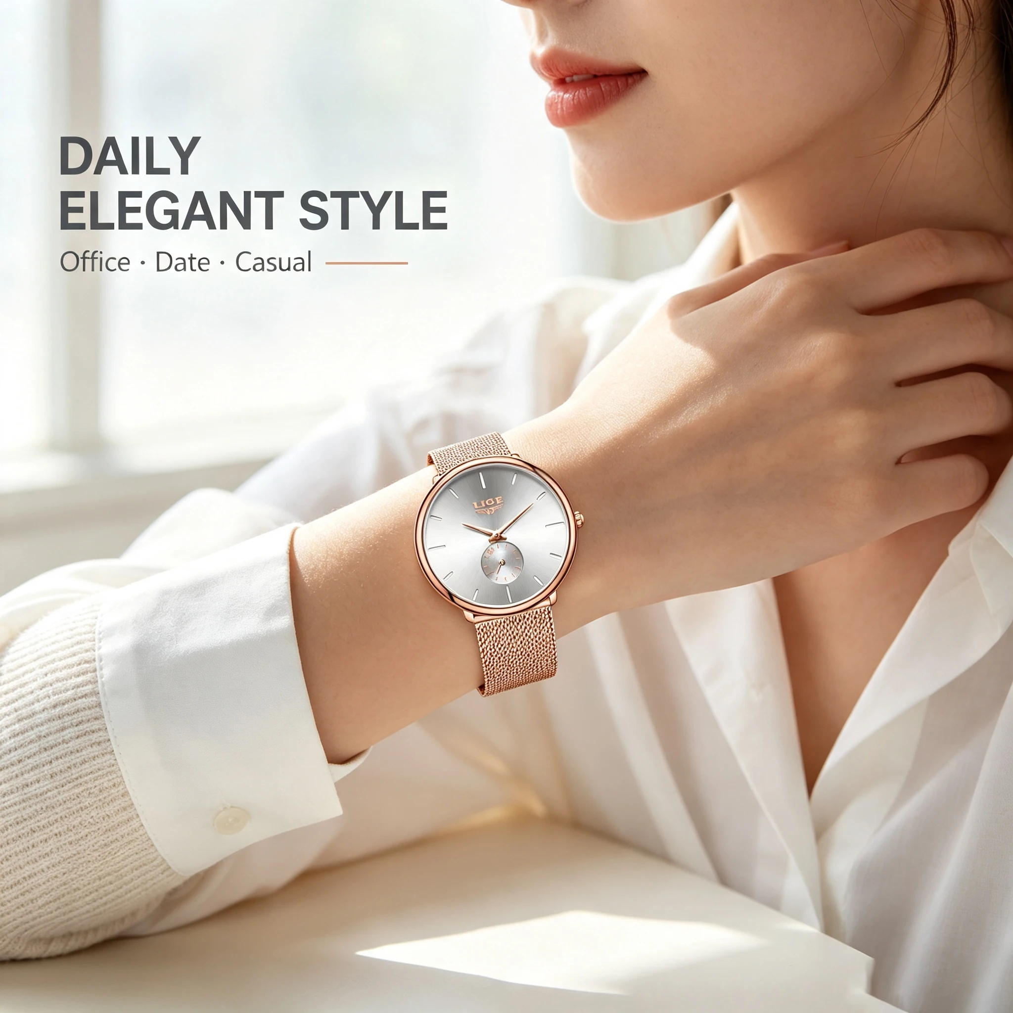 LIGE Top Luxe Horloges Voor Da - Stainless Bracelet Diver recensie en prijs