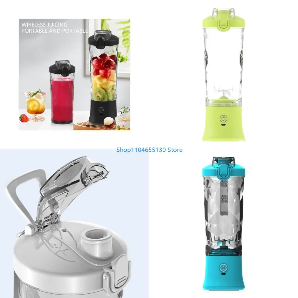 

600ml Smoothie Portable USB Rechargeable Juicer with High Speed Motor Mixing Cup for Protein Shakes and Juices